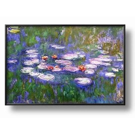 NIHO-JIUMA Monet Diamond Paintings Kits Water Lilies, 5D Full Drill Diamonds Arts Kits Gift for Adults, Home Wall Decor (30x40cm/12x16inches)