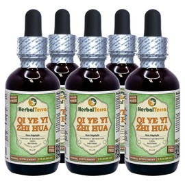 Qi Ye Yi Zhi Hua (Zao Xiu, Chong Lou), Paris (Paris Polyphylla) Glycerite, Dried Rhizome Alcohol-Free Liquid Extract (Brand Name: HerbalTerra, Proudly Made in USA) 5x2 fl.oz (5x60 ml)