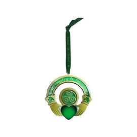 Royal Tara Hanging Ornament 100% Reisin Handcrafted Celtic Home Decor 3.93" x 3.34" (Claddagh Ring)
