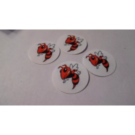 Unbranded Pre Cut One Inch Bottle Cap Images red and black hornet Free Shipping - photo, 25 images