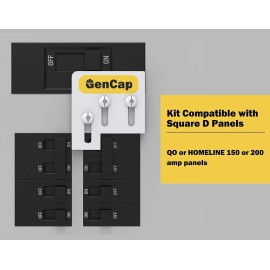 GenCap Generator Interlock Kit Compatible With Square D Qo Homeline 150 200 Amp Panels