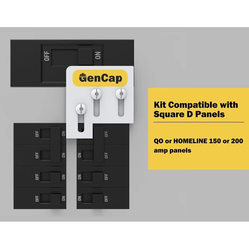 GenCap Generator Interlock Kit Compatible With Square D Qo Homeline