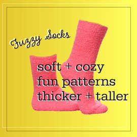 ARAD Premium Soft Warm Microfiber Fuzzy Socks-Multi Color- 2 Pairs, Striped Pink and Solid Pink