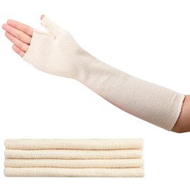 4 Pcs Hand Socks for Splint Elastic Stockinette Tubing Wrist and Thumb Spica Wrap Liner for Under Brace for Women Men (3.9 x 13.3 Inch)