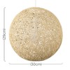 Modern Medium Cream Lattice Wicker Rattan Globe Ball Style Ceiling