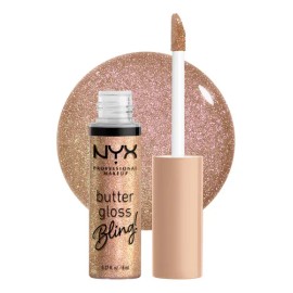 Brillo De Labios Butter Gloss Bling Nyx Professional Makeup Acabado Brillante Color BRING THE BLING