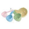 Cuisena Measuring Cup 4 Piece Set, 1/4 Cup, 1/3 Cup, 1/2 Cup, and 1 Cup, Multicolored - High-Quality Melamine Cups for Precise Measurements in The Kitchen