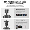 Bike Motorcycle Handlebar/Seatpost/Pole Clamp Mount with 360°Rotation Compatible with GoPro