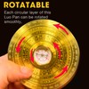 Feng Shui Golden Compass, Solid Brass Bagua Feng Shui Luo