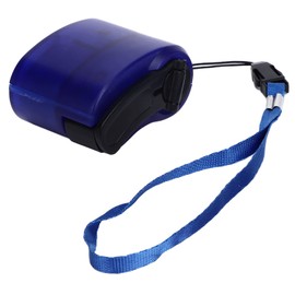 Hand Crank Charger, USB Hand Crank Cell Phone Charger, Emergency Hand Crank Charger, ABS and Copper Wire Material 60 x 49 x 31 mm Max Output Voltage DC 5.5V Max Output Current 600mA (Blue)