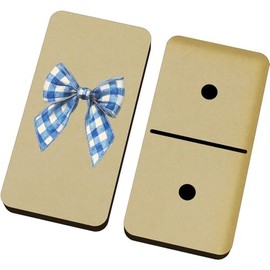 Azeeda 'Vintage Checkered Bow' Domino Set & Box (DM00052182)