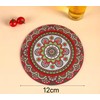 Decorative Round Mandala Coasters,Heat-Resistant Table mat, Anti-Scald Plate mat. 12