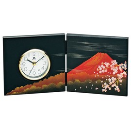 Folding screen clock ( middle) Fuji Sakura < Fuji > M14326-3