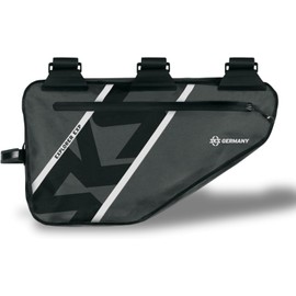 SKS GERMANY Explorer EXP. Framebag Waterproof Bikepacking Frame Bag (Bicycle Accessories with Extra Compartment for Mini Tool and Mini Pump, Reflective Elements, Individual Attachment Possible)