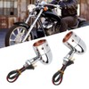 Hlyjoon 2Pcs Moto Turn Signal Light LED Retro Motorcycle Turning