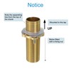 uxcell Faucet Mount Extension Shank 4"x 1.25" Brass Pipe Faucet