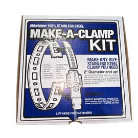 Generic Breeze Make-A-Clamp Kit 4002, Stainless Steel Hose Clamp System. Kit Contains 50FT Band, 10 Fasteners and 5 Splices.