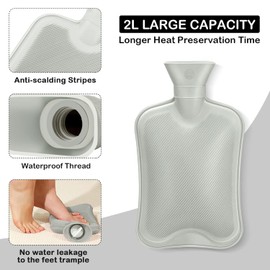 Foot Warmer Hot Water Bottle Without Electricity, Foot Warmer Adult Large Hot Water Bottle, Foot Heating Without Cable, Heated Slippers, Cold Feet Warming Foot Warmer Pads, Foot Hot Water Bottle for Women/Men/Children (40 x 36 cm)