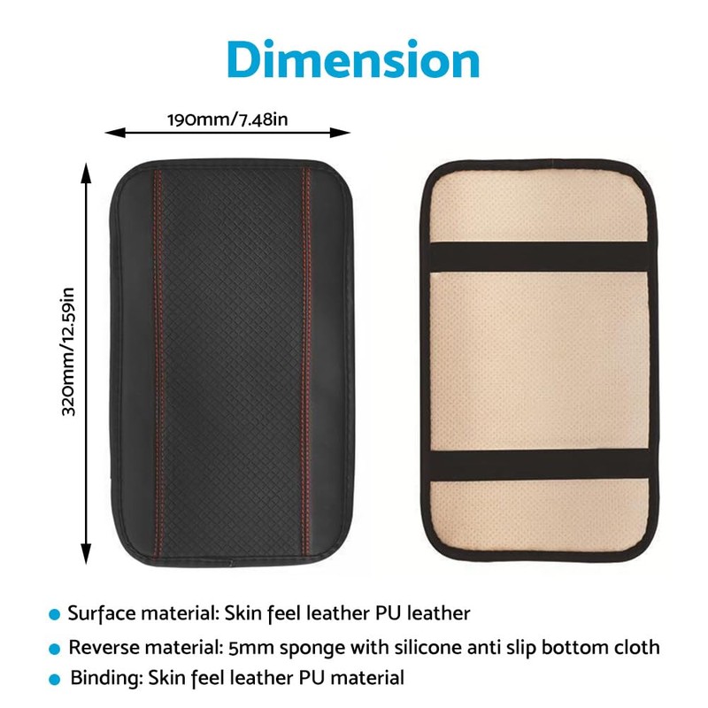 MAX COOL Car Armrest Cushion Cover Center Console Box Pad