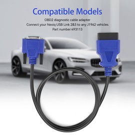 YIBEICO 493113 OBD2 Cable Adapter 16 Pin Fits for Nexiq USB Link 2 & Nexiq USB Link 3 Fits for J1962 Vehicles Ford GM Dodge Volvo Mack Isuzu Hino ETC.