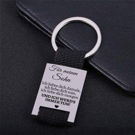Premium Keyring with Elegant Engraving Love Message I Lucky Charm for Your Favourite Person I Gift Woman & Man "I Love You and I Will Always Do", son