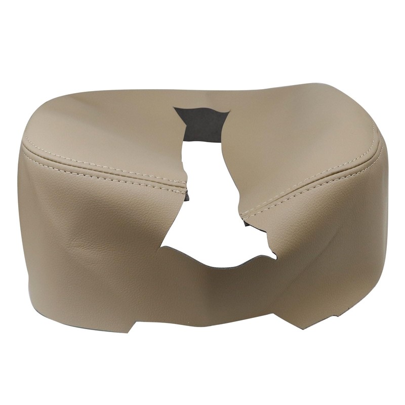 NLQR Leather Console Lid Armrest Cover Tan Compatible with Chevy