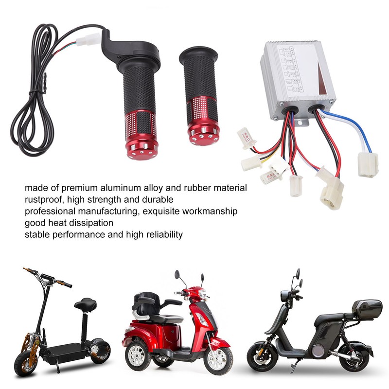 Brushed DC Motor Speed Controller 24V 350W With Throttle Grip