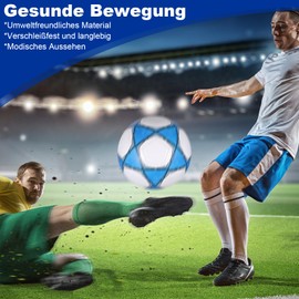 KWJEIULSOQ Football Size 5, Professional Football Leather, Football Match Ball, Training Ball, Football Children's Unisex Football Size 4, Suitable for Amateur and Professional Use