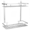 Space Aluminum Bathroom Shelf RustProof Shower Rack Kitchen Storage Basket