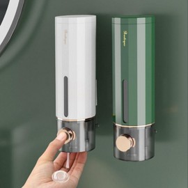 Hotel Wall-Mounted Bathroom Dispenser Empty Bottle for Hand Wash Hand Wash Green