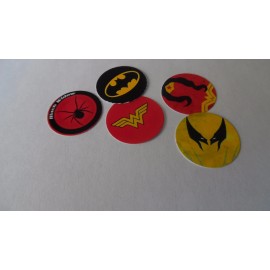 Unbranded Pre Cut One Inch Bottle Super Hero Logo  Free Shipping - photo, 15 images