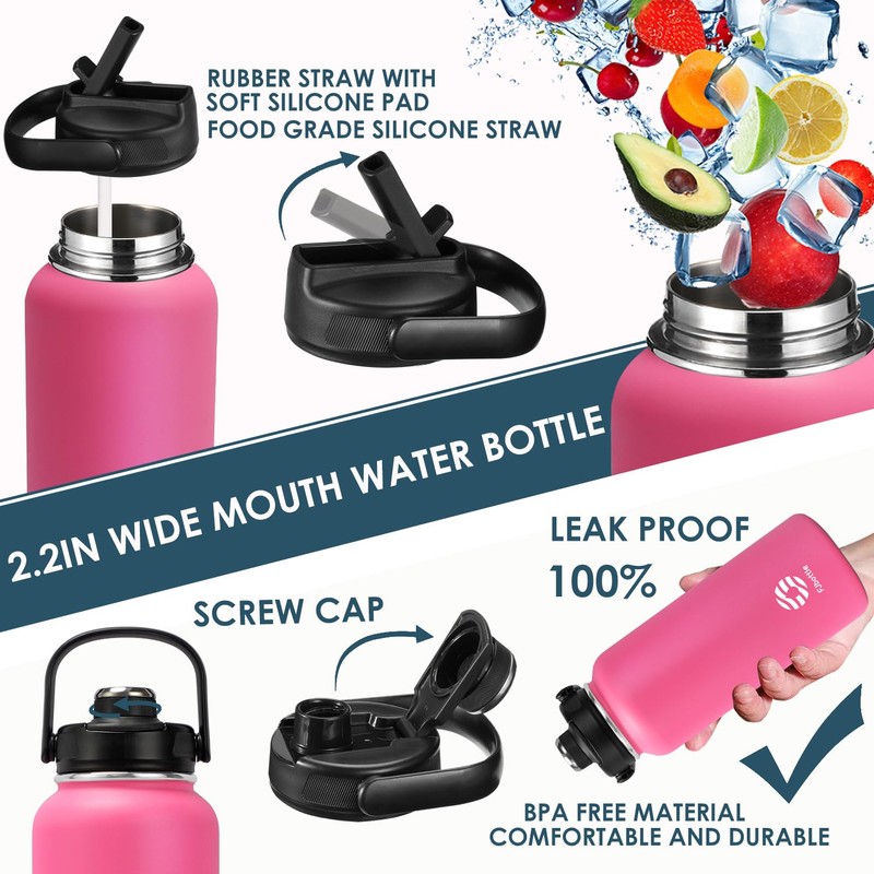 Fjbottle - Botellas de agua aisladas de acero inoxidable de