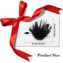 Yolev Yolev Feather Fascinator Hat for Women - 1920s Vintage Flapper Headpiece Accessories - Black, Mesh, Feathers, Polka Dot, Faux Peacock, Tea Party, Cocktail, Wedding, Party