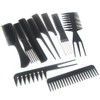 Accessotech 10 Piece Salon Hair Styling Hairdressing Hairdresser Barbers Plastic