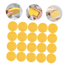 SAFIGLE 20pcs Wood Pulp Facial Powder Puff Soft Makeup Remover Sponge for for Travel Hydrating and Daily Use with Bright Colors