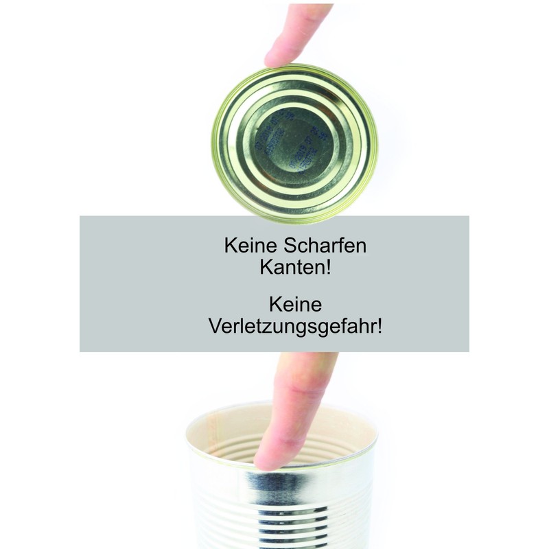 NOVA Multican Sicherheits- Dosenöffner Keine scharfen Kanten Edelstahl (lila)