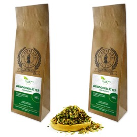 VITA IDEAL Vegan® Hawthorn Leaves with Flowers 2 x 300 g Dried & Cut Crataegi Fructus Hawthorn Leaves Hawthorn Mealberry Tree Redthorn Hawthorn Flowers Hawthorn Leaves Herbs Tea