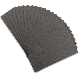 STEBREAM Sandpaper 320 Grit Size, Water Resistant Paper File Automotive Polishing Metal Wall Wood Furniture Sandpaper, 21 Sheets Water Resistant Sandpaper, 9 x 3.6 Inches