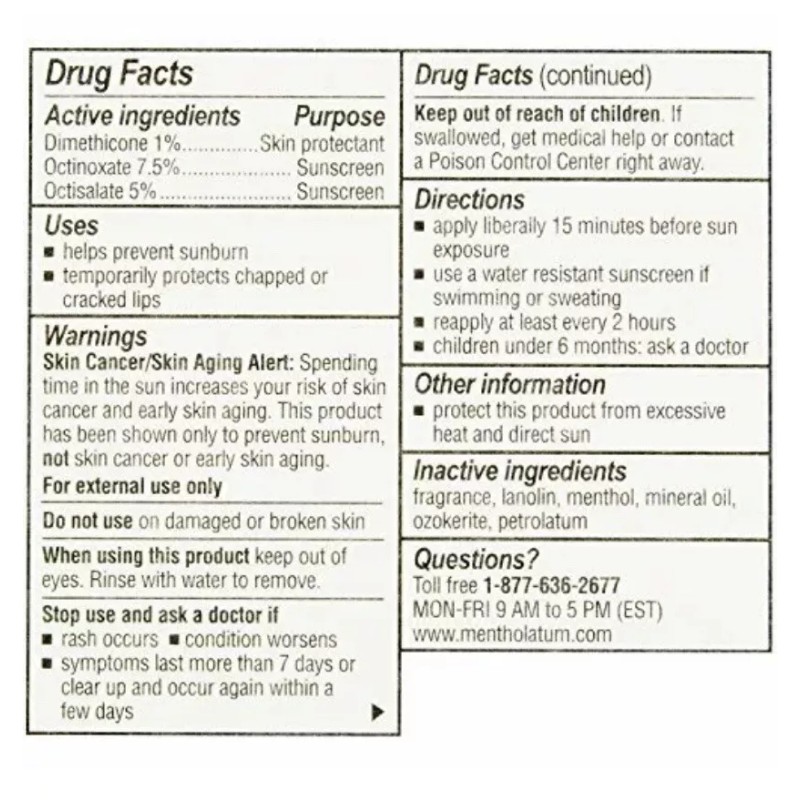 Natural Ice 6 PACK- Mentholatum Natural Ice Lip Balm Original