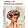 mikimini Large Shower Cap for Women - Waterproof Reusable Cap