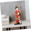 Alipis Japanese Geisha Doll Traditional Kimono Statue Artistic Home Decor