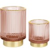 FullMeet Makeup Brush holder Organizer, Crystal Glass Toothbrush Holders, Striped