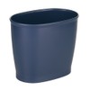 iDesign Kent Plastic Oval Wastebasket, Trash Can for Bathroom, Kitchen,