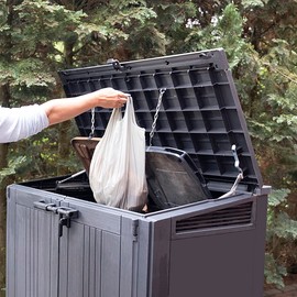 Bin Liners with Carry Handle, Grey, 95% Recycled Material (Grey 20 L, Pack of 3)