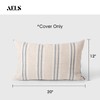 AELS 12x20 Decorative Farmhouse Linen Throw Pillow Covers, Boho Textured