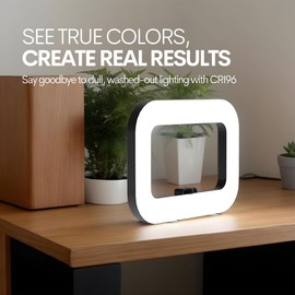 Cosmoglo LED Content Frame - The Ultimate Content Creator Light with Soft, Adjustable Lighting & Ergonomic Handheld Design - Portable Handheld Ring Light Offers Glare-Free Clarity & Stable Control