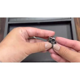 Unbranded Stainless Steel 316 Oxidized Skull Dog Tag Pendant No-Tarnish Lifetime