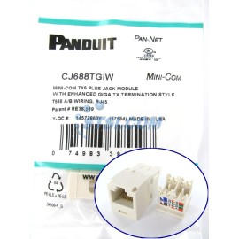 Panduit GENIUNE Panduit CJ688TGIW Cat6 Mini-Com Jack Module, Off-White ~STSI