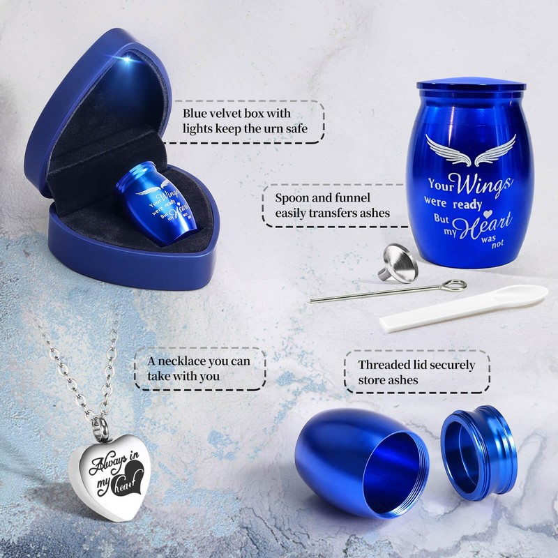 Filenmu Small Urns for Human Ashes Keepsake, Mini Urn Cremation