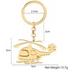 NEWEI Airplane Keychain Helicopter Pilot Keyring Propeller Rings Charms For